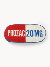 Ručne vyrobený vlnený dekoračný vankúš Prozac