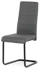 Autronic - Židle jídelní, šedá látka, černý kov - DCL-401 GREY2 AKCE
