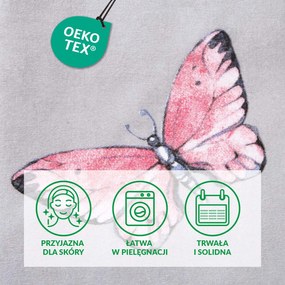 FLANELOVÉ OBLIEČKY FLANELOVE 140X200 CM, 1KS 70X80 CM KVETY