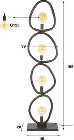 Stojaca lampa 70-07 Pebble 4L  - Komfort-nábytok