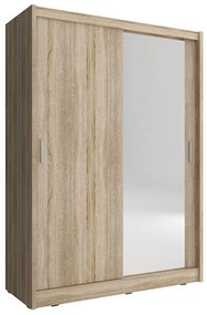 Šatníková skriňa NANA, 130x200x60 cm, zrkadlo 1 ks, dub sonoma