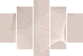 Obraz - Béžové listy N⁰6 (150x105 cm)