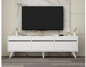 TV stolík/skrinka Siluke (biela) . Akcia -20%. Vlastná spoľahlivá doprava až k Vám domov. 1095260