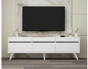 TV stolík/skrinka Siluke (biela) . Akcia -20%. Vlastná spoľahlivá doprava až k Vám domov. 1095260