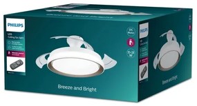 Philips-LED Stropné svietidlo s ventilátorom LED/35W/230V 5500/4000/2700K+DO zlatá
