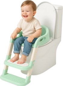Detské schodíky 02 s nástavcom na WC zelené