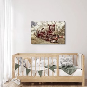 Historický obraz lokomotívy (90x60 cm)