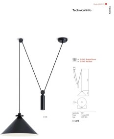 Redo 01-1545 - Luster na lanku KALIMBA 1xE27/42W/230V pr. 42 cm pavúk bronz