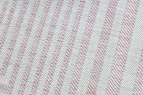 Koberec SISAL SION bludisko 22376 ploché tkanie ružová / ecru Veľkosť: 120x170 cm