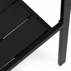 MultiGarden Sada 2 záhradných stoličiek HDPE oceľ - čierna MultiGarden