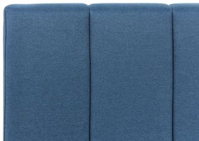 Čalúnená posteľ s úložným priestorom 160 x 200 cm modrá DREUX Beliani