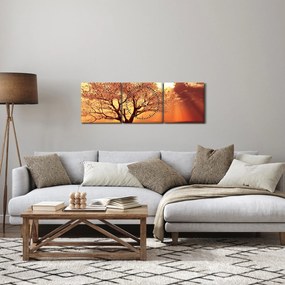 Obraz lúčov Boha (s hodinami) (90x30 cm)