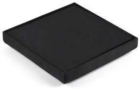 Skladacia taburetka L zamatová, čierna