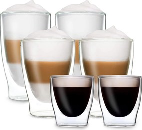 Feelino DUOS, dvojstenné poháre, 2 x 80, 310, 400 ml