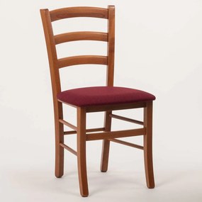 Stima stolička PAYSANE s čalúneným sedákom Vyberte odtieň ->: Rustikál, Vyberte látku ->: LUX Bordo 15