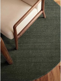 Tmavozelený ručne tkaný vlnený okrúhly koberec ø 200 cm Greenwich – Ted Baker