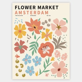 Plagát Flower Market Amsterdam