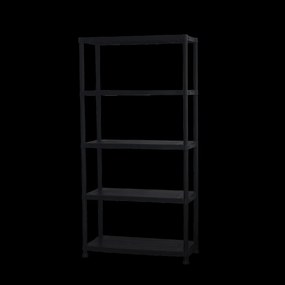 5-ÚROVŇOVÁ PLASTOVÁ REGÁLOVÁ SKRÍŇ 90 x 40 x 180 CM NOSNOSŤ POLICE: 35 KG *0470