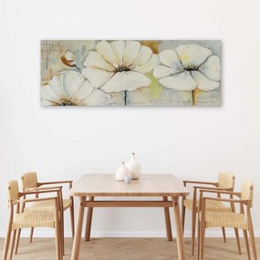 Gario Obraz na plátne Tri kvety a púčik Rozmery: 90 x 30 cm