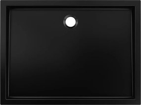 Mexen Flow+, obdĺžniková sprchová vanička 100 x 80 cm, čierna matná, 46R708010H