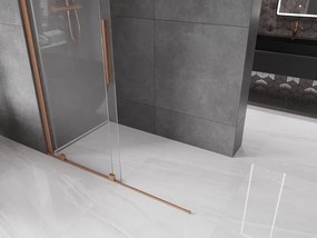 Mexen Velar, posuvné dvere do otvoru typ Walk-In 150 cm, 8mm číre sklo, medená matná, 871-150-000-03-65
