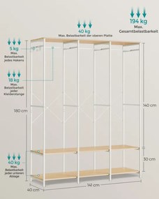 Otvorená šatníková skriňa RGR005W67