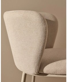 Béžová barová stolička (výška sedadla 65 cm) Ciselia – Kave Home