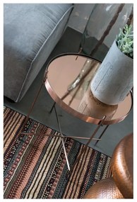 Odkladací stolík v medenej farbe Zuiver Cupid, ø 43 cm