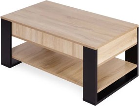 Rozkladací konferenčný stolík s výklopnou doskou 90 cm