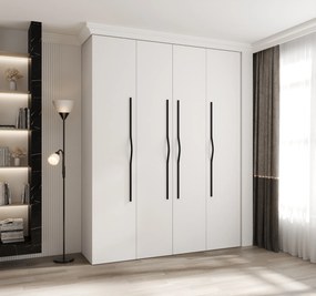 Šatníková skriňa 190 cm Carmela 50-2 (biela + čierna). Akcia -20%. Vlastná spoľahlivá doprava až k Vám domov. 1126757