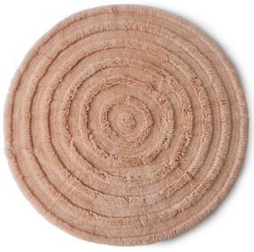HK living Okrúhly vlnený koberec Soft Pink 150 cm