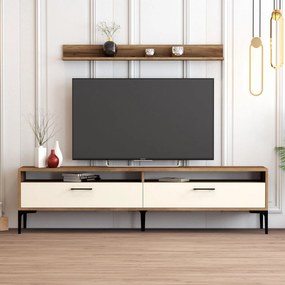 TV skrinka Istanbul - Walnut, Cream