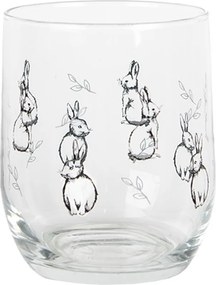 Pohárik na vodu s králikmi - Ø 8*9 cm / 300 ml