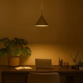 Závesné svietidlo Capital, 1x tmavobéžové kovové tienidlo, (fi 32cm), be