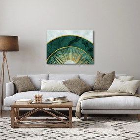 Obraz - Tvary so zlatou textúrou (70x50 cm)