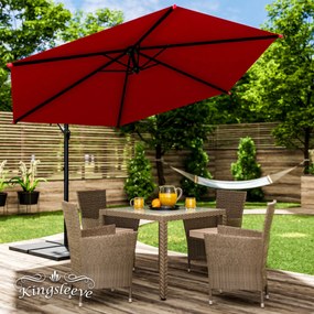 Zahradní slunečník Aluni 330 cm červený