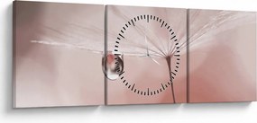 Obraz - Kvapka rosy (s hodinami) (90x30 cm)