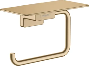 Hansgrohe AddStoris, držiak na toaletný papier s poličkou, kartáčovaný bronz, HAN-41772140