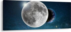 Obraz - Zem v zákryte Mesiaca (120x50 cm)