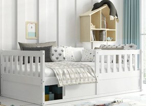 Detská posteľ s úložným priestorom SMART 160x80 cm - biela