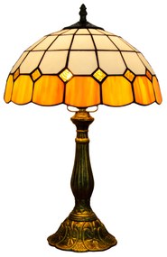 Tiffany stolná lampa Renesancia 120 - HuizhouOufuLighting v.48xš.30,sklo/kov,40W