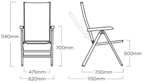 Cirrus Silver-Line polohovacie kreslo antracit