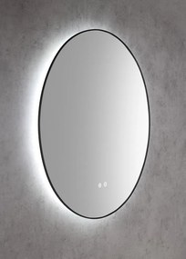 Sapho Sapho, SHARON LED podsvietené zrkadlo Ø 80c m, čierna matná (E28904CI), 31255CI