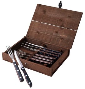 Čierny/v striebornej farbe antikoro príbor 8 ks Old Farmer Classic – Gense