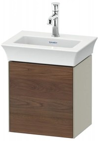 DURAVIT White Tulip závesná skrinka pod umývadielko, 1 dvierka, pánty vľavo, 384 x 298 x 410 mm, americký orech masív/taupe matná, WT4240L7760