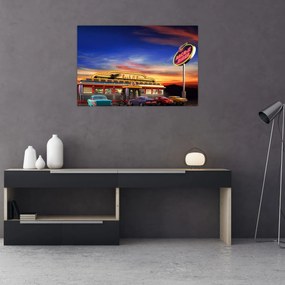 Obraz - Večerný bar (90x60 cm)