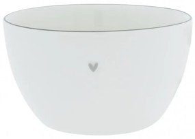Bowl Medium White /edge Grey 15 cm