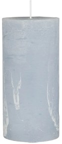 Ib Laursen Okruhlá sviečka Rustic Dusty Blue 14 cm