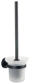 Aqualine - Nástenná WC štetka SAMBA mliečne sklo/matná čierna
