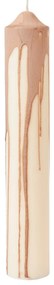 Ferm Living Sviečka Dryp Pillar Beige 30 cm